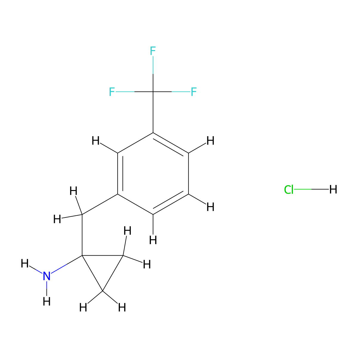 1-[3-(Trifluoromethyl)benzyl]cyclopropanamine hydrochloride molecular structure, CAS 29812-98-4