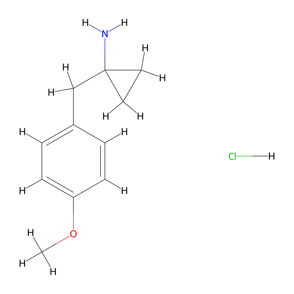 1-(4-Methoxybenzyl)cyclopropanamine hydrochloride molecular structure, CAS 29813-01-2
