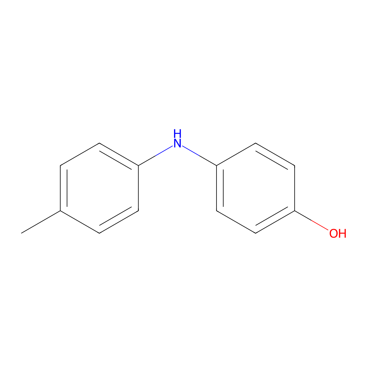 4-Hydroxy-4'-methyldiphenylamine molecular structure, CAS 29813-87-4