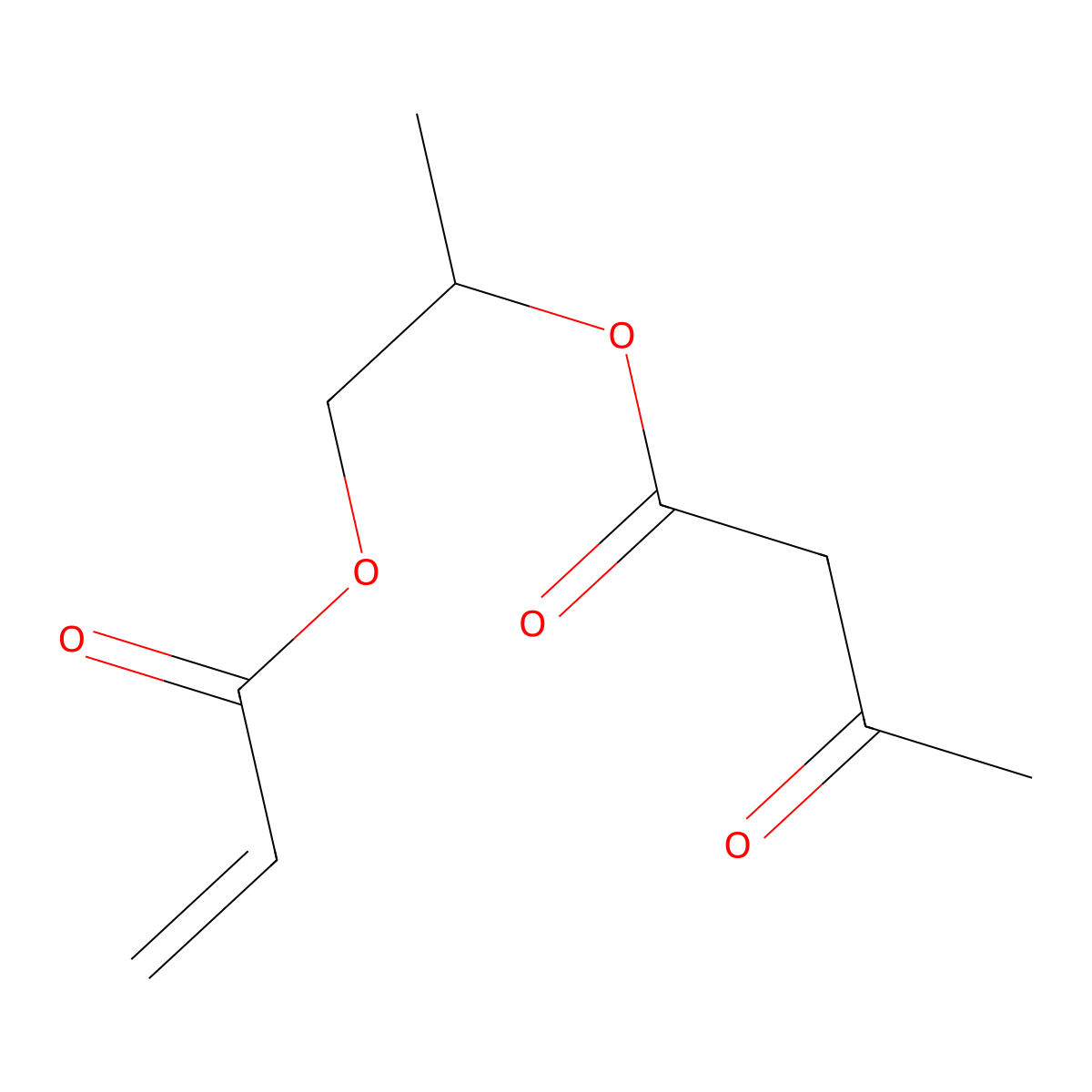 1-Methyl-2-((1-oxoallyl)oxy)ethyl acetoacetate molecular structure, CAS 29818-16-4