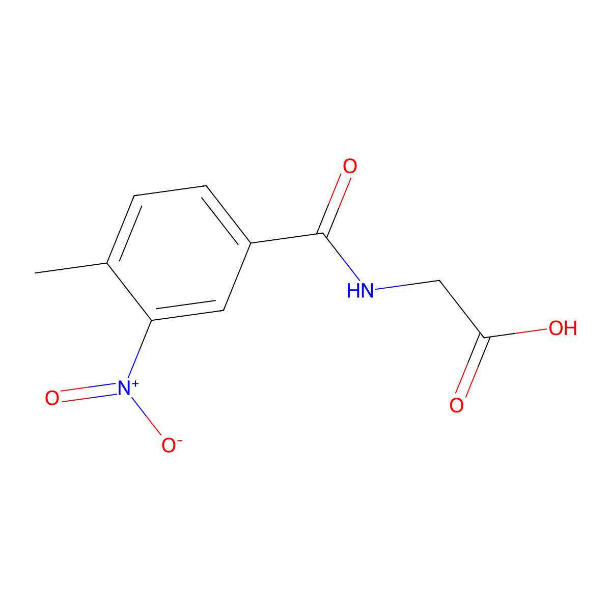 2-[(4-Methyl-3-nitrophenyl)formamido]acetic acid molecular structure, CAS 298186-73-9