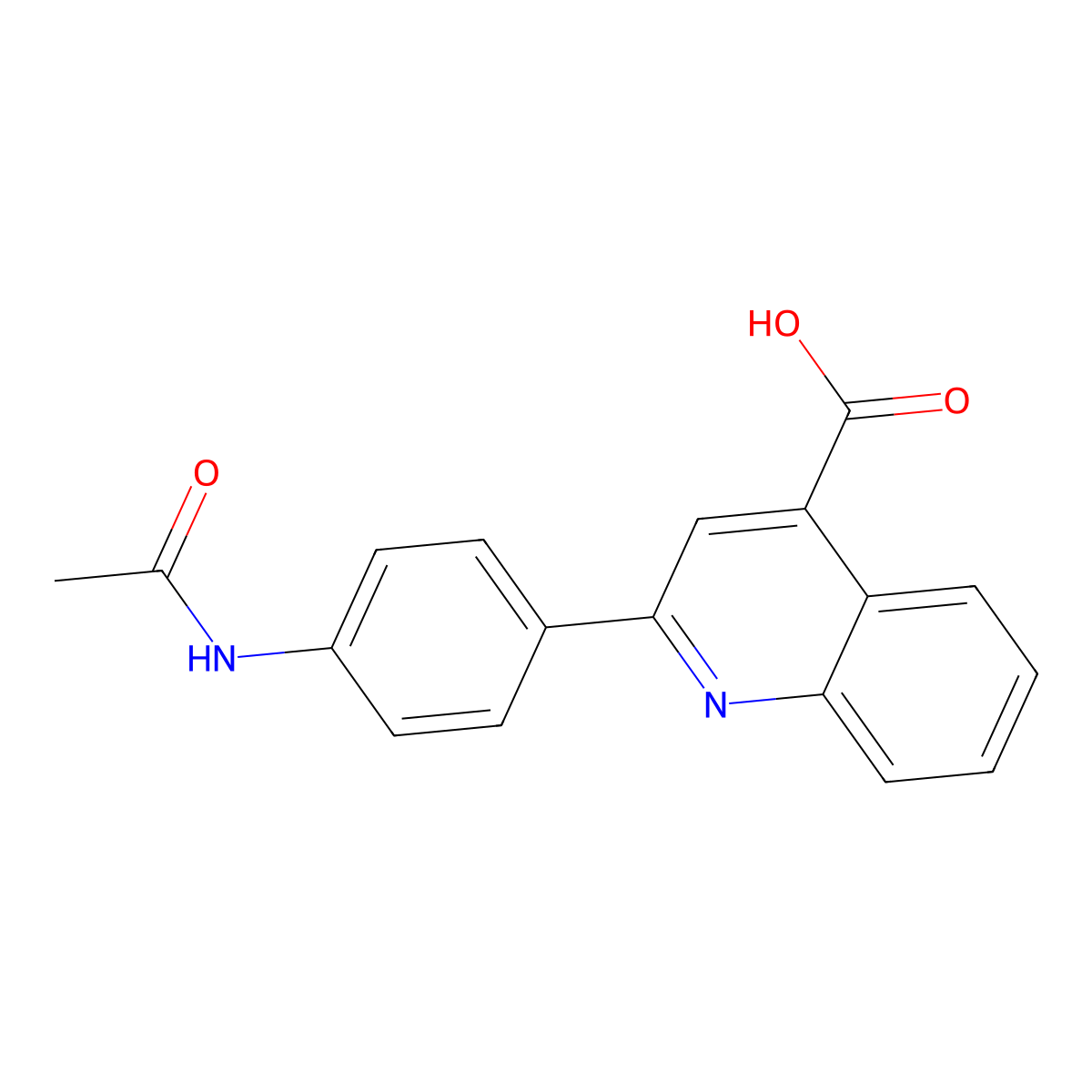 2-[4-(Acetylamino)phenyl]quinoline-4-carboxylic acid molecular structure, CAS 298187-85-6