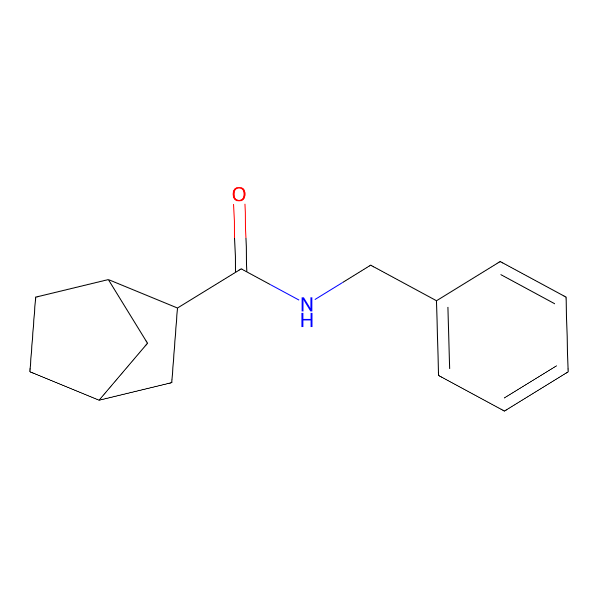 N-benzylbicyclo[2.2.1]heptane-2-carboxamide molecular structure, CAS 298189-90-9