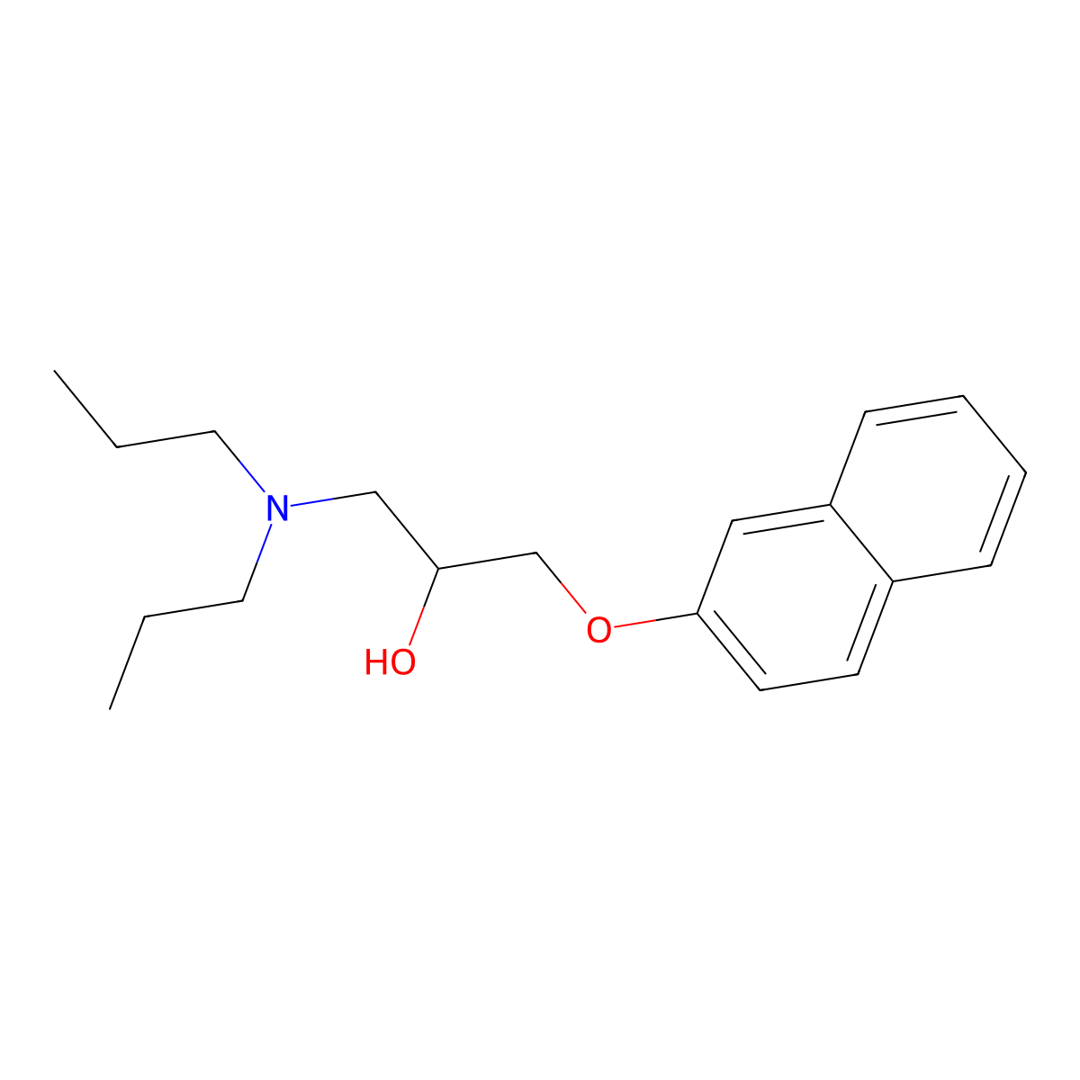 1-Dipropylamino-3-(naphthalen-2-yloxy)-propan-2-ol molecular structure, CAS 298193-18-7