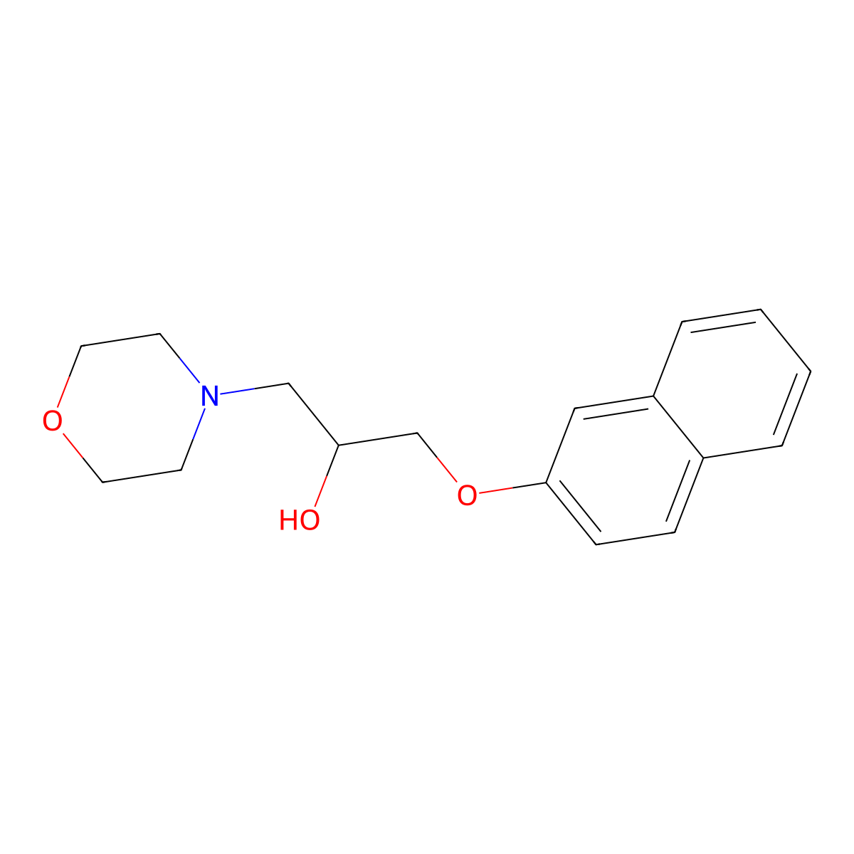 1-Morpholin-4-yl-3-(2-naphthyloxy)propan-2-ol molecular structure, CAS 298193-68-7