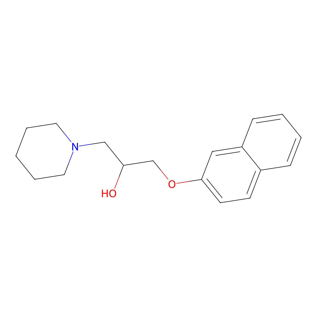 1-(Naphthalen-2-yloxy)-3-(piperidin-1-YL)propan-2-OL molecular structure, CAS 298193-77-8