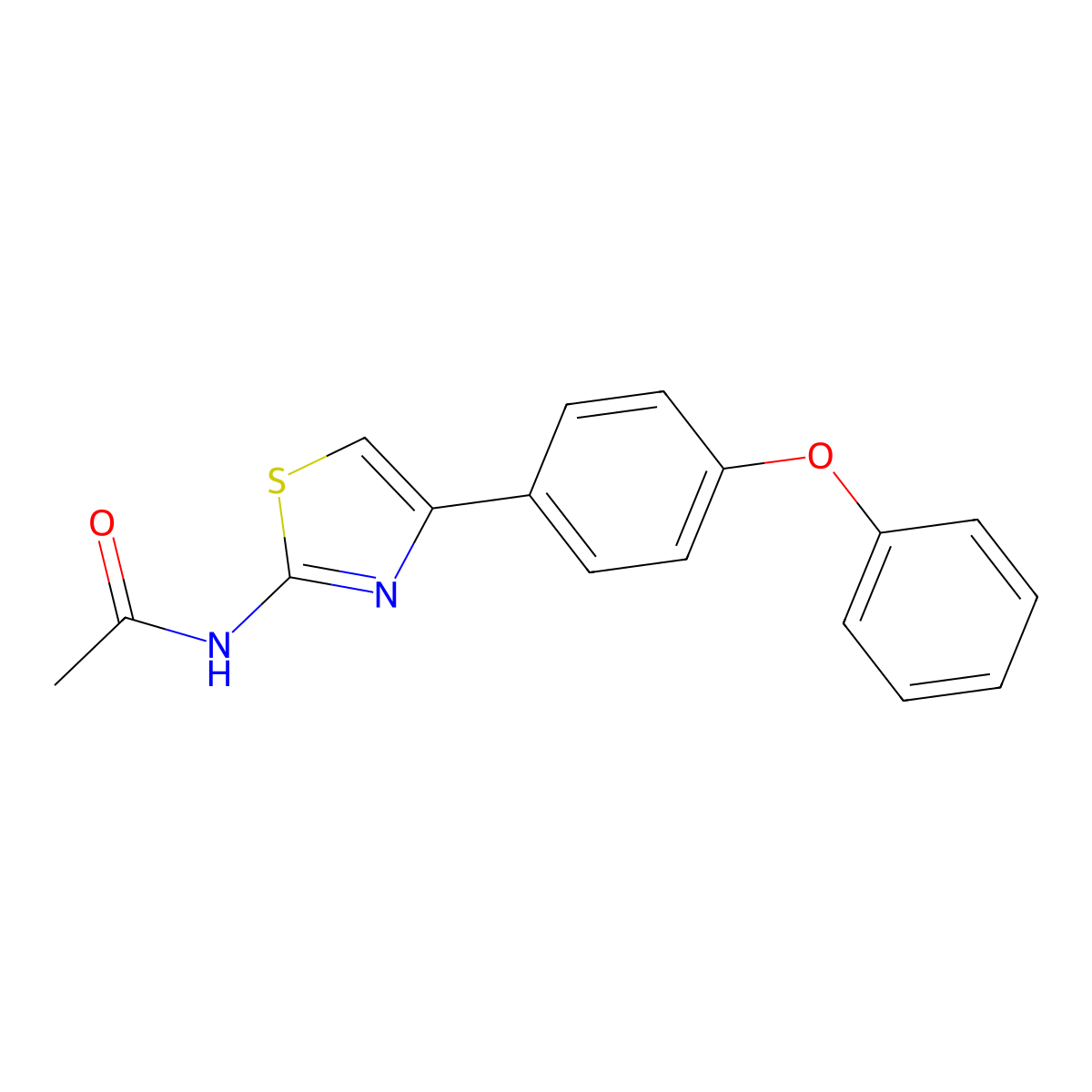 N-[4-(4-phenoxyphenyl)-1,3-thiazol-2-yl]acetamide molecular structure, CAS 298194-37-3