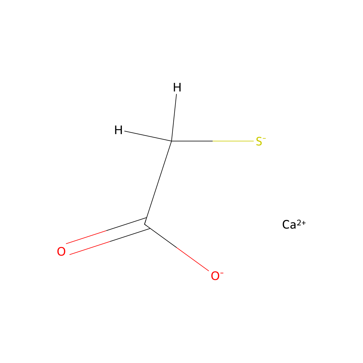 (2-(Mercapto-kappaS)acetato(2-)-kappaO)calcium molecular structure, CAS 29820-13-1