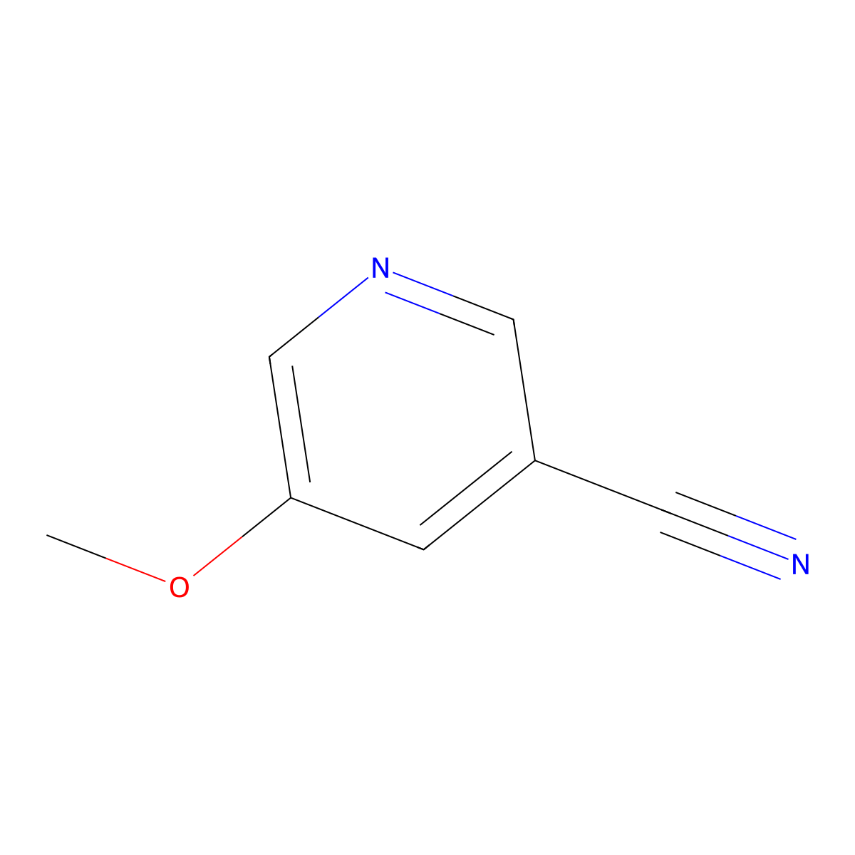 5-Methoxypyridine-3-carbonitrile molecular structure, CAS 298204-74-7