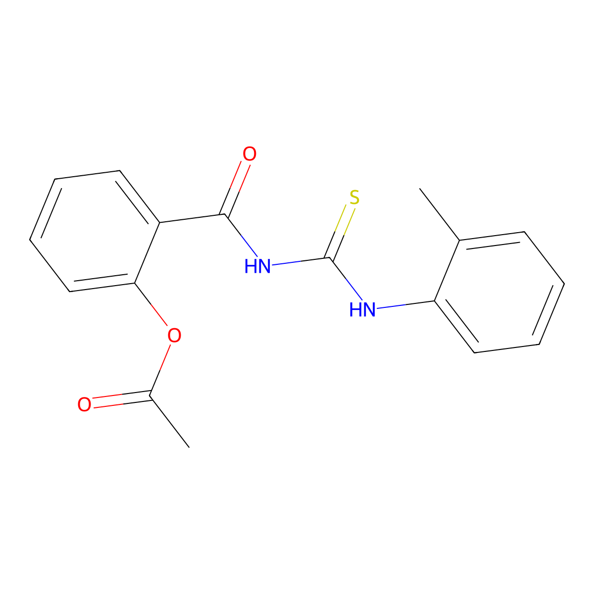 2-{[(2-Toluidinocarbothioyl)amino]carbonyl}phenyl acetate molecular structure, CAS 298206-56-1