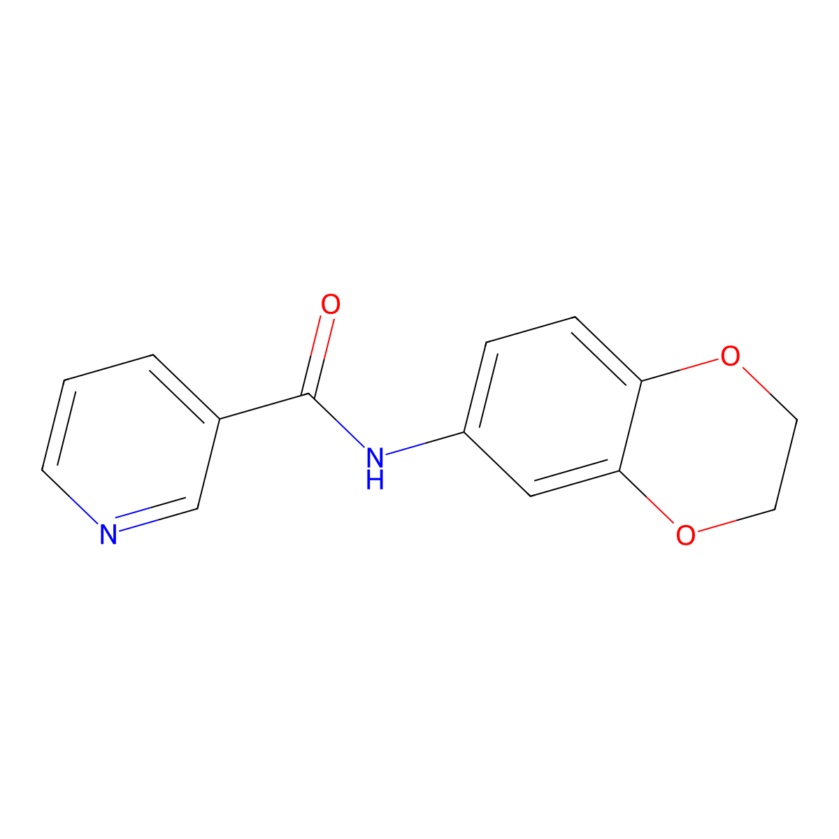 N-(2,3-dihydro-1,4-benzodioxin-6-yl)pyridine-3-carboxamide molecular structure, CAS 298207-71-3