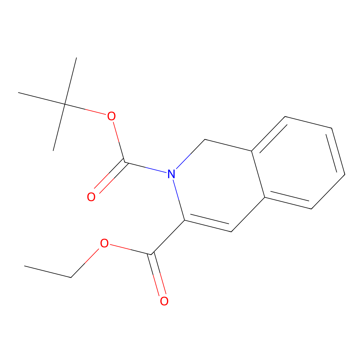 2-tert-Butyl 3-ethyl isoquinoline-2,3(1H)-dicarboxylate molecular structure, CAS 298209-94-6