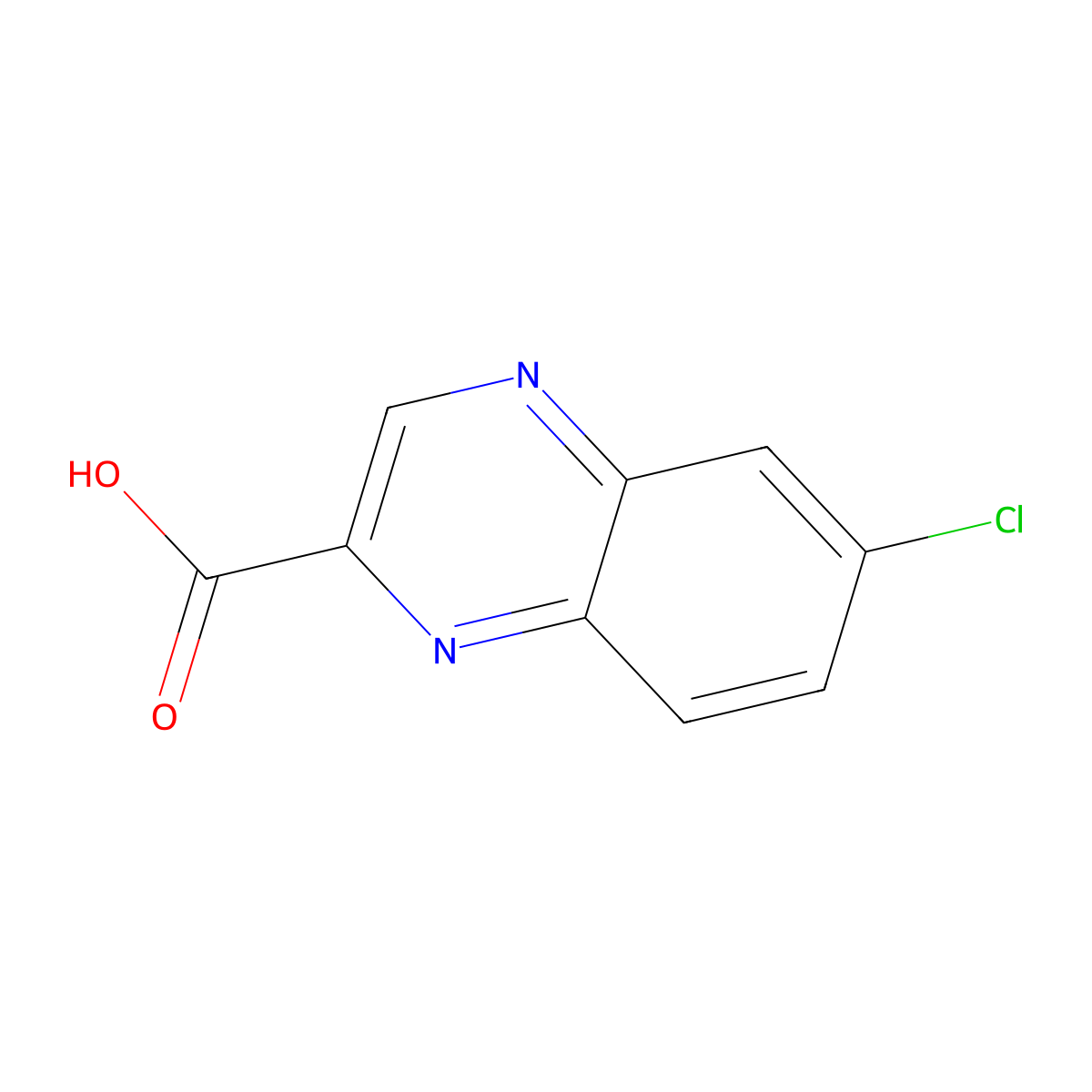 6-Chloroquinoxaline-2-carboxylic acid molecular structure, CAS 29821-63-4
