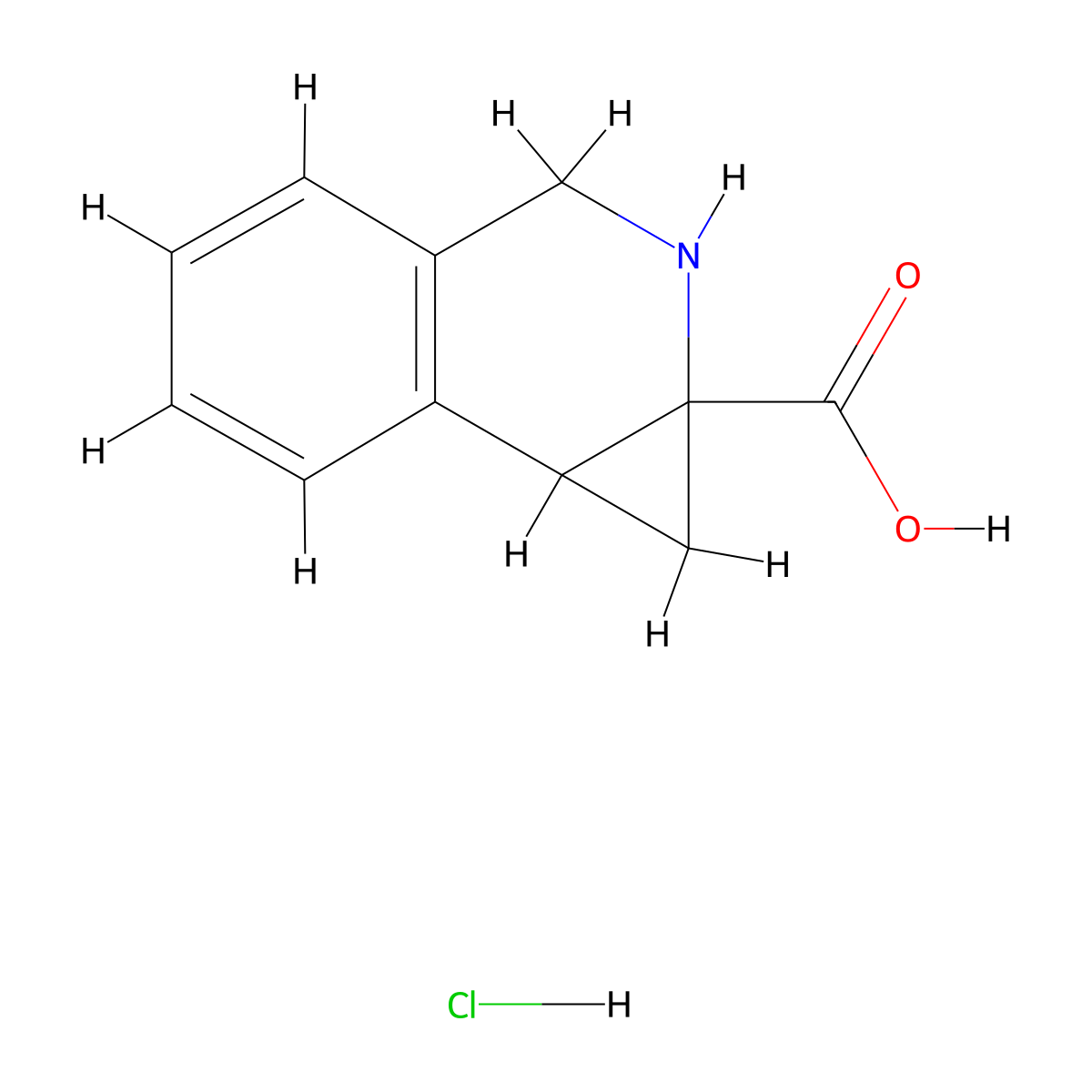 5H,6H,6aH,7H,7aH-cyclopropa[c]isoquinoline-6a-carboxylic acid hydrochloride molecular structure, CAS 298210-01-2