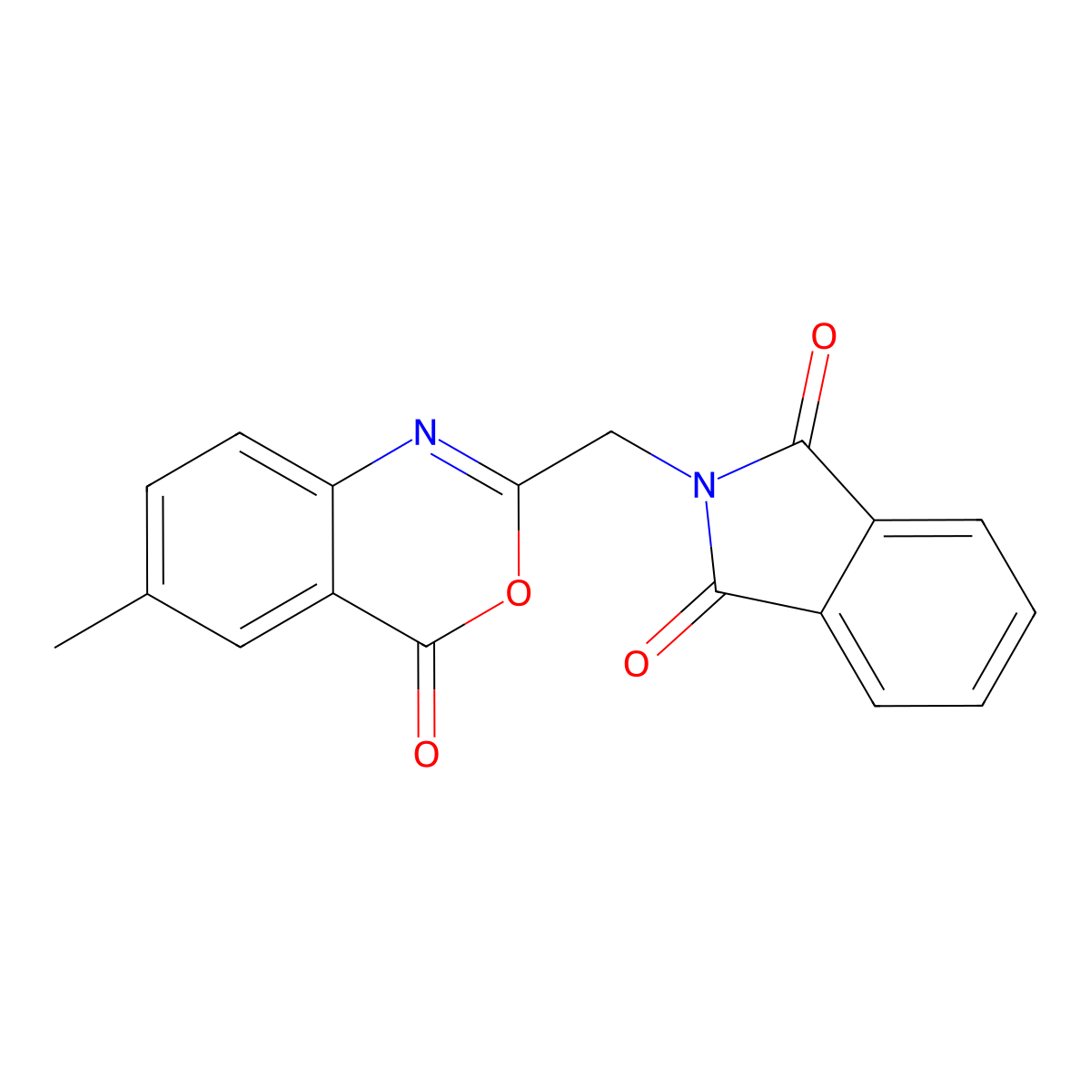 2-[(6-Methyl-4-oxo-3,1-benzoxazin-2-yl)methyl]isoindole-1,3-dione molecular structure, CAS 298212-63-2