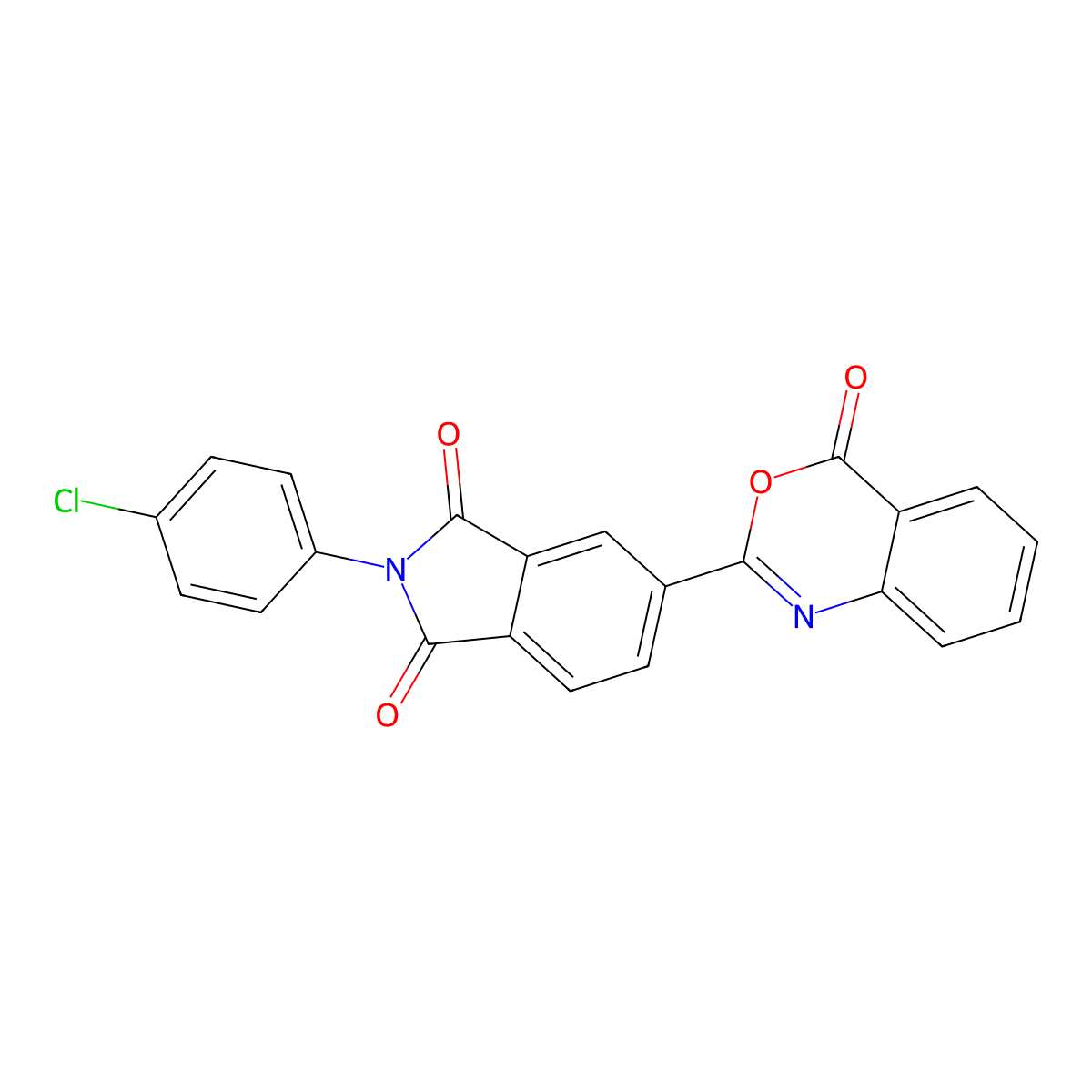 2-(4-chlorophenyl)-5-(4-oxo-4H-3,1-benzoxazin-2-yl)-1H-isoindole-1,3(2H)-dione molecular structure, CAS 298212-69-8