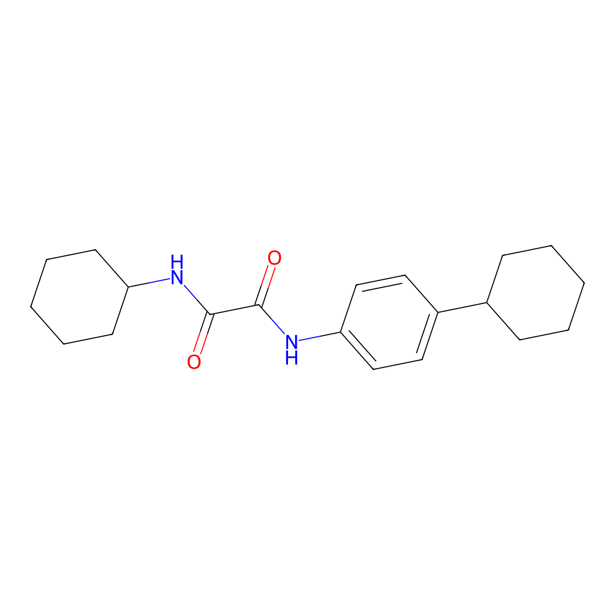N~1~-cyclohexyl-N~2~-(4-cyclohexylphenyl)ethanediamide molecular structure, CAS 298215-28-8
