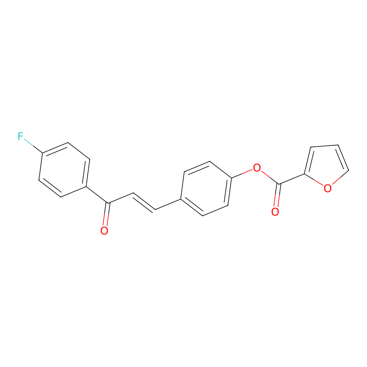 4-[(1E)-3-(4-fluorophenyl)-3-oxoprop-1-en-1-yl]phenyl furan-2-carboxylate molecular structure, CAS 298215-40-4