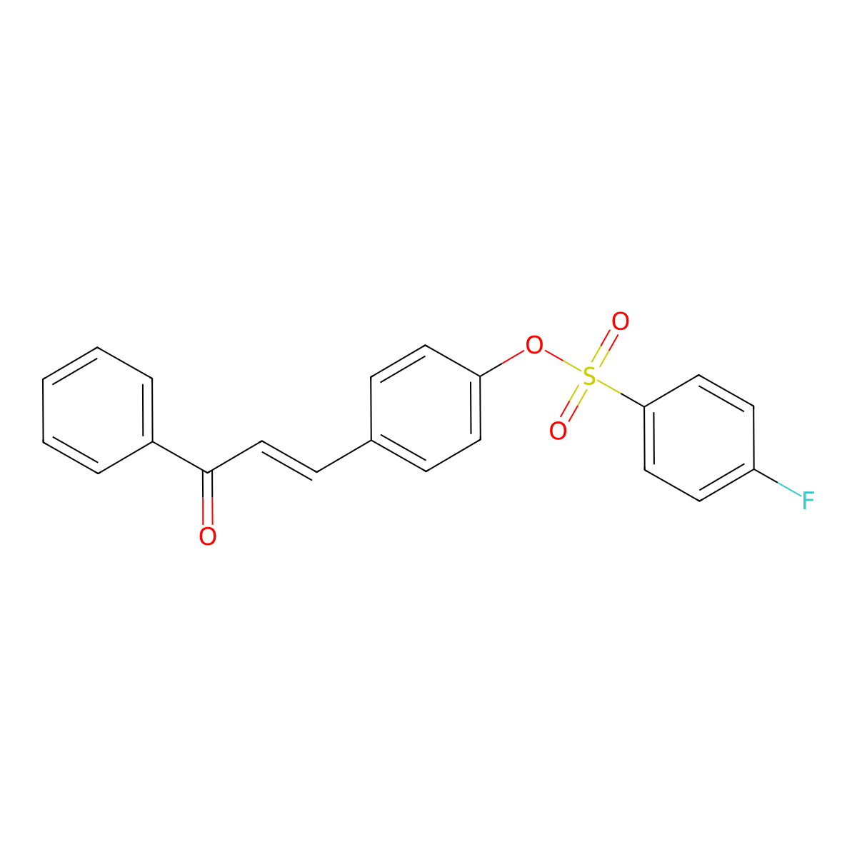 4-(3-Oxo-3-phenyl-1-propenyl)phenyl 4-fluorobenzenesulfonate molecular structure, CAS 298215-88-0