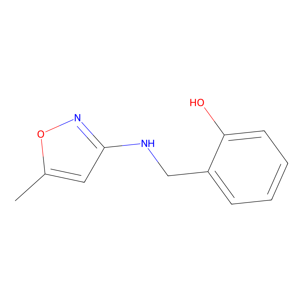 2-{[(5-Methyl-1,2-oxazol-3-yl)amino]methyl}phenol molecular structure, CAS 298216-14-5
