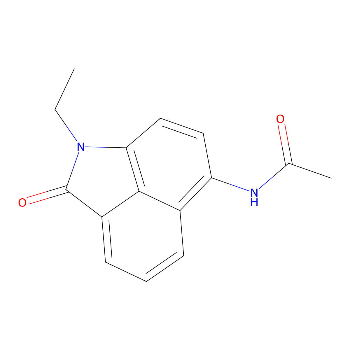 N-(1-ethyl-2-oxo-1,2-dihydrobenzo[cd]indol-6-yl)acetamide molecular structure, CAS 298216-54-3