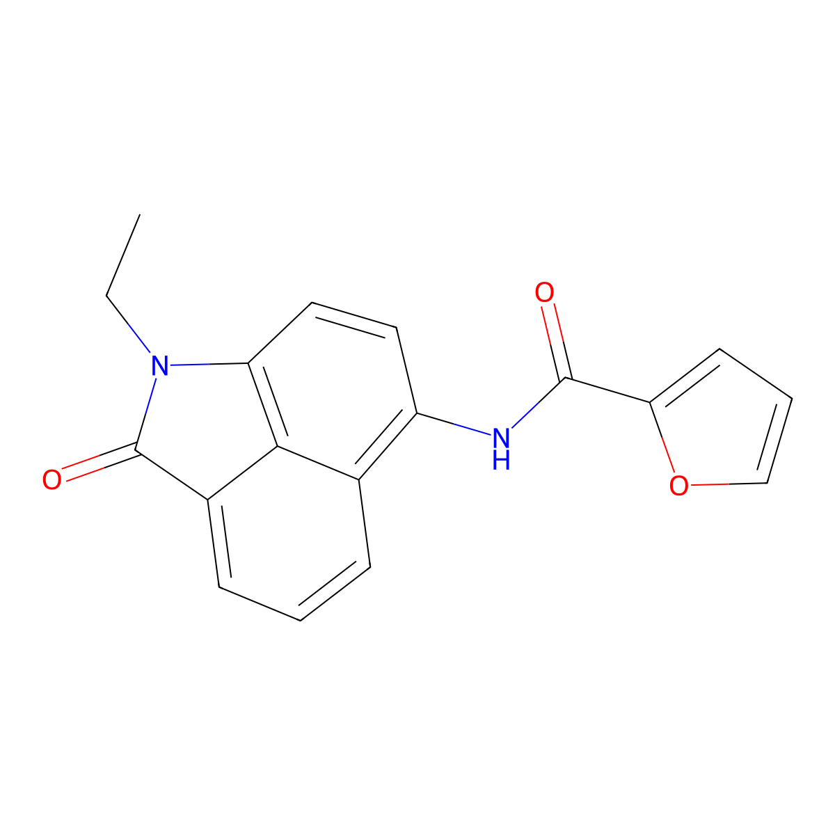 N-(1-ethyl-2-oxo-1,2-dihydrobenzo[cd]indol-6-yl)furan-2-carboxamide molecular structure, CAS 298216-60-1