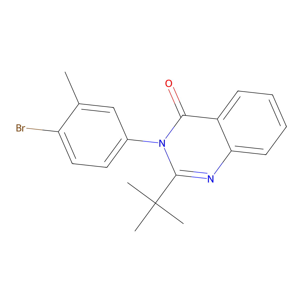 3-(4-bromo-3-methylphenyl)-2-(tert-butyl)-4(3H)-quinazolinone molecular structure, CAS 298217-71-7