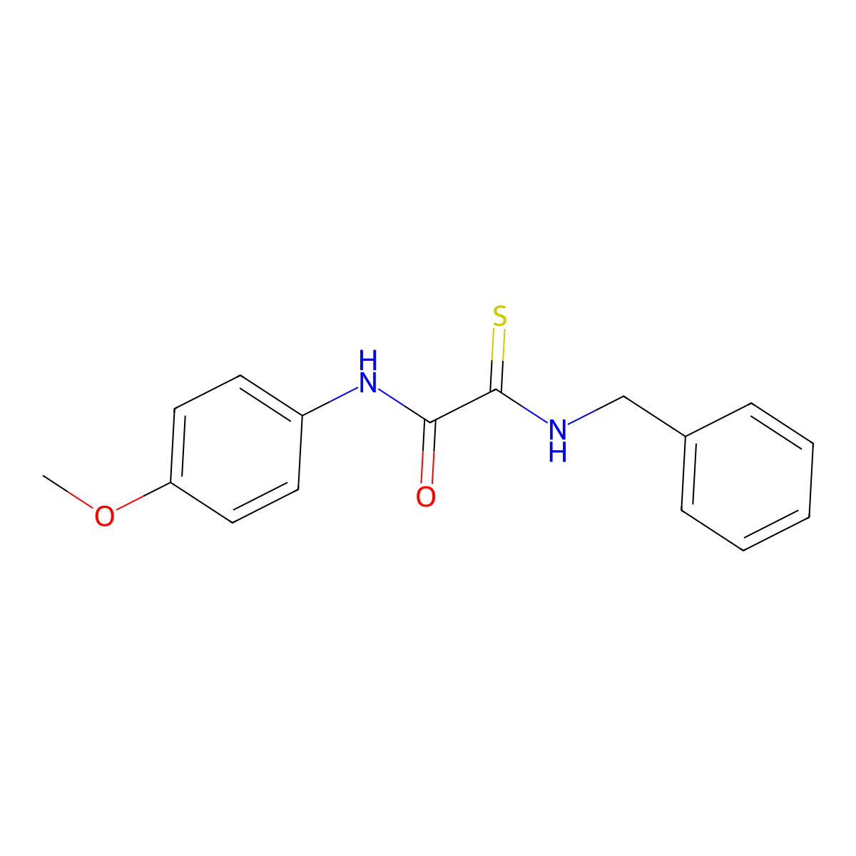 2-(Benzylamino)-N-(4-methoxyphenyl)-2-thioxoacetamide molecular structure, CAS 298217-89-7