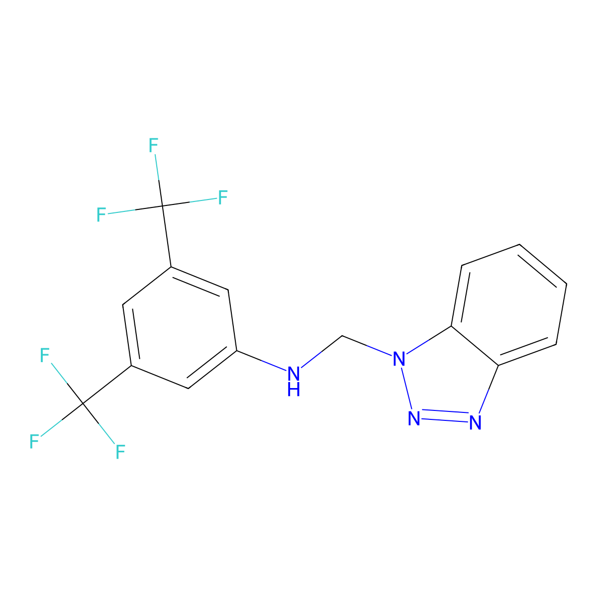 N-(1H-1,2,3-benzotriazol-1-ylmethyl)-3,5-bis(trifluoromethyl)aniline molecular structure, CAS 298217-96-6
