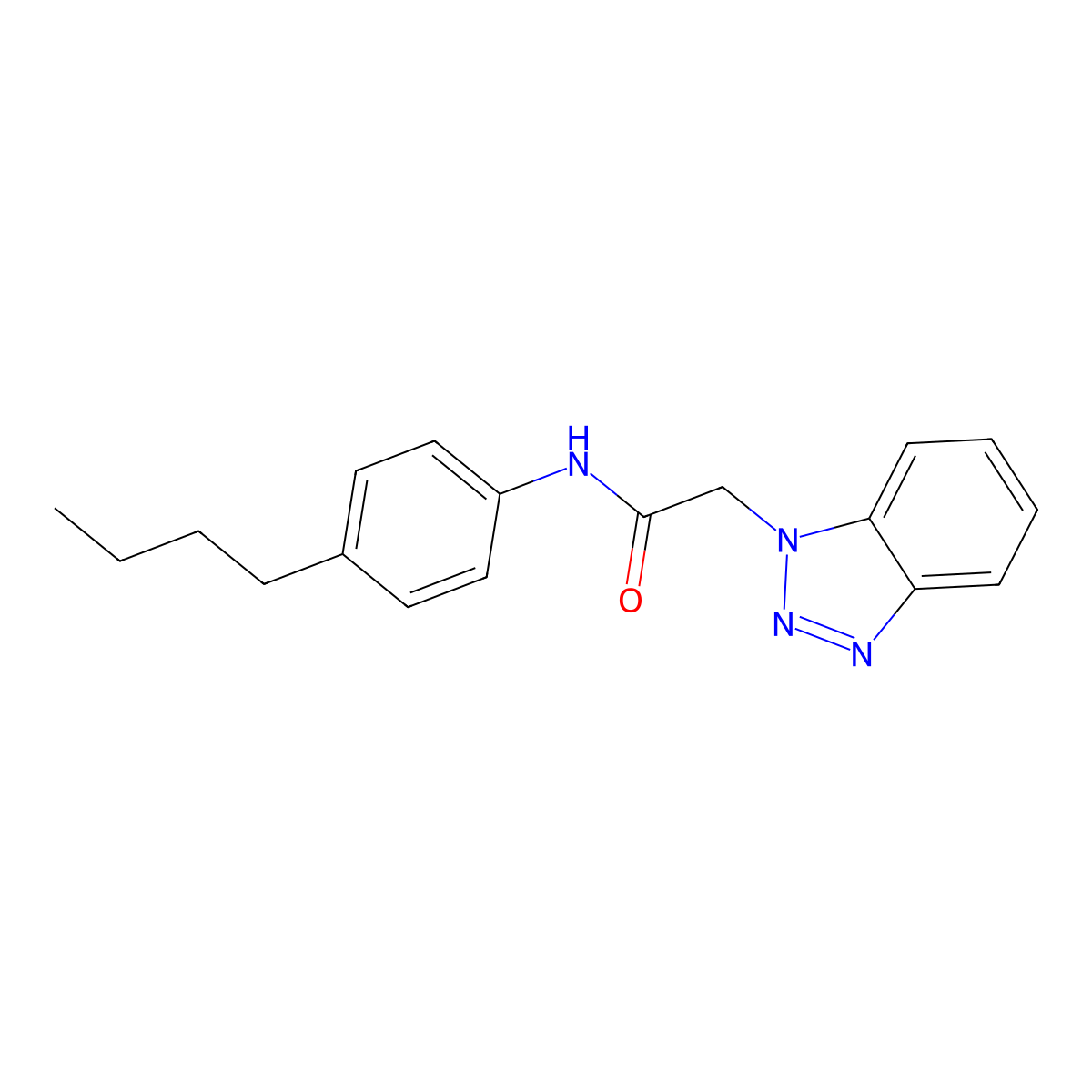 2-(1H-1,2,3-benzotriazol-1-yl)-N-(4-butylphenyl)acetamide molecular structure, CAS 298218-10-7