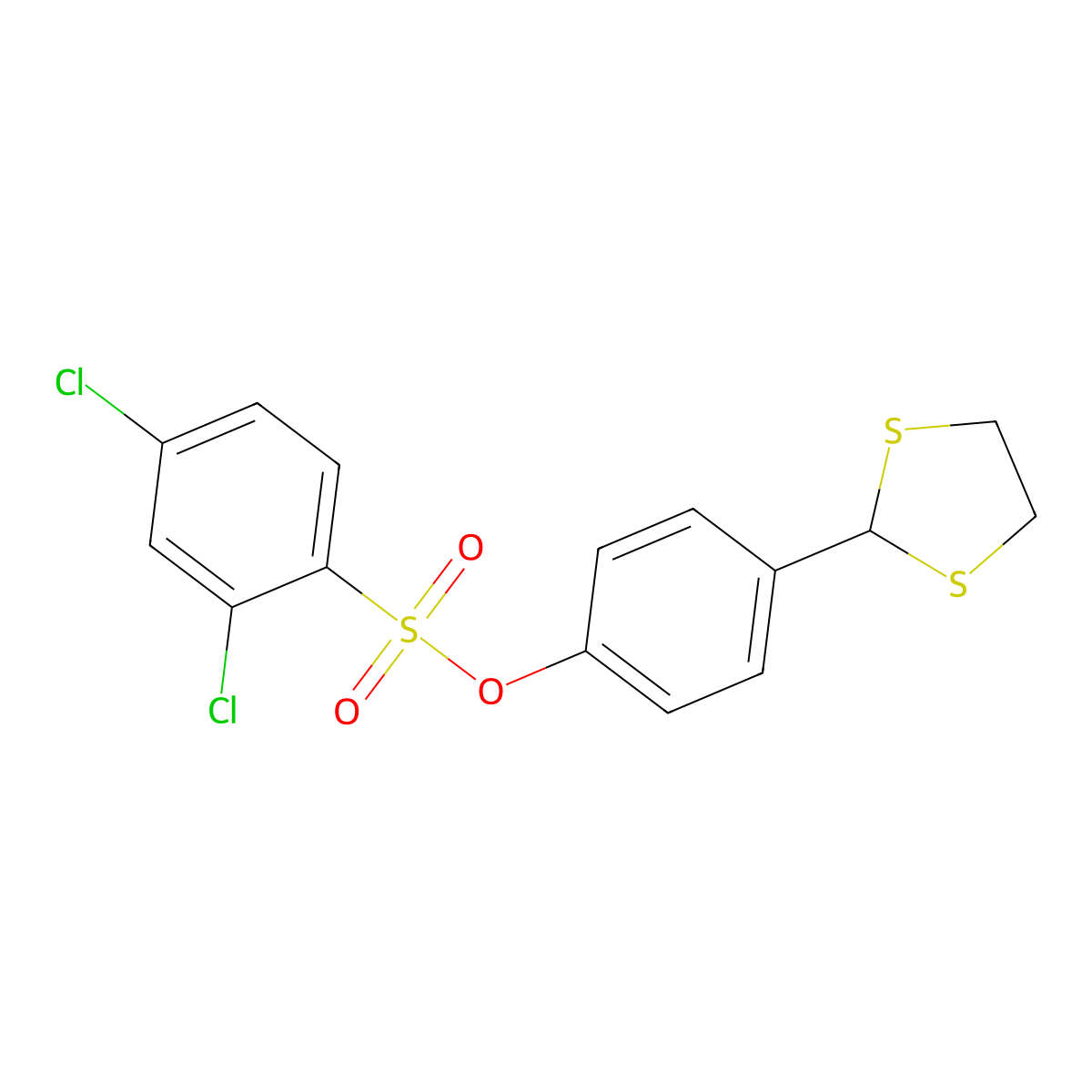 4-(1,3-Dithiolan-2-yl)phenyl 2,4-dichlorobenzenesulfonate molecular structure, CAS 298218-19-6