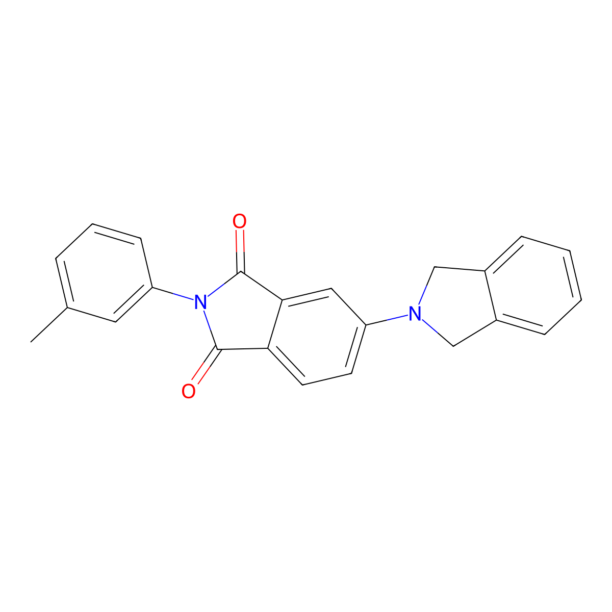 2-(3-methylphenyl)-5-(isoindolin-2-yl)-1H-isoindole-1,3(2H)-dione molecular structure, CAS 298218-31-2
