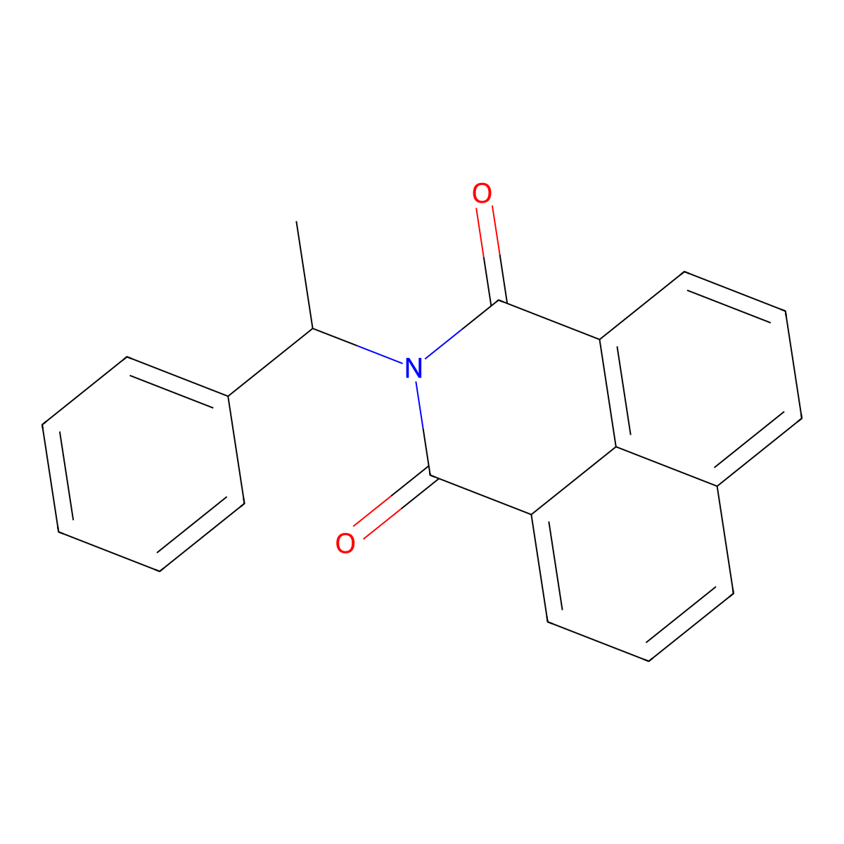 2-(1-phenylethyl)-1H-benzo[de]isoquinoline-1,3(2H)-dione molecular structure, CAS 298218-36-7