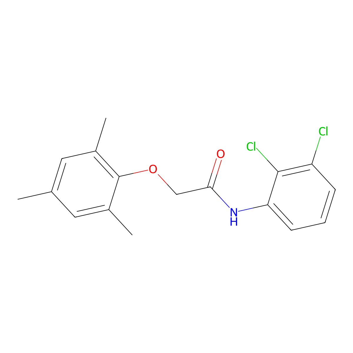 N-(2,3-dichlorophenyl)-2-(2,4,6-trimethylphenoxy)acetamide molecular structure, CAS 298218-42-5