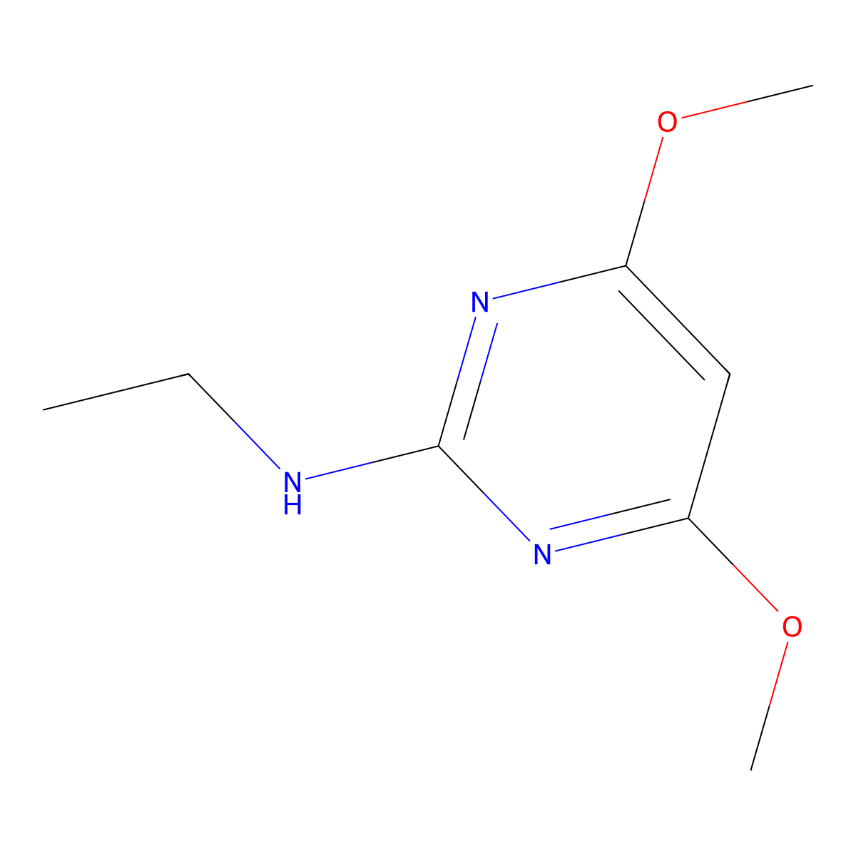 N-ethyl-4,6-dimethoxypyrimidin-2-amine molecular structure, CAS 298219-61-1