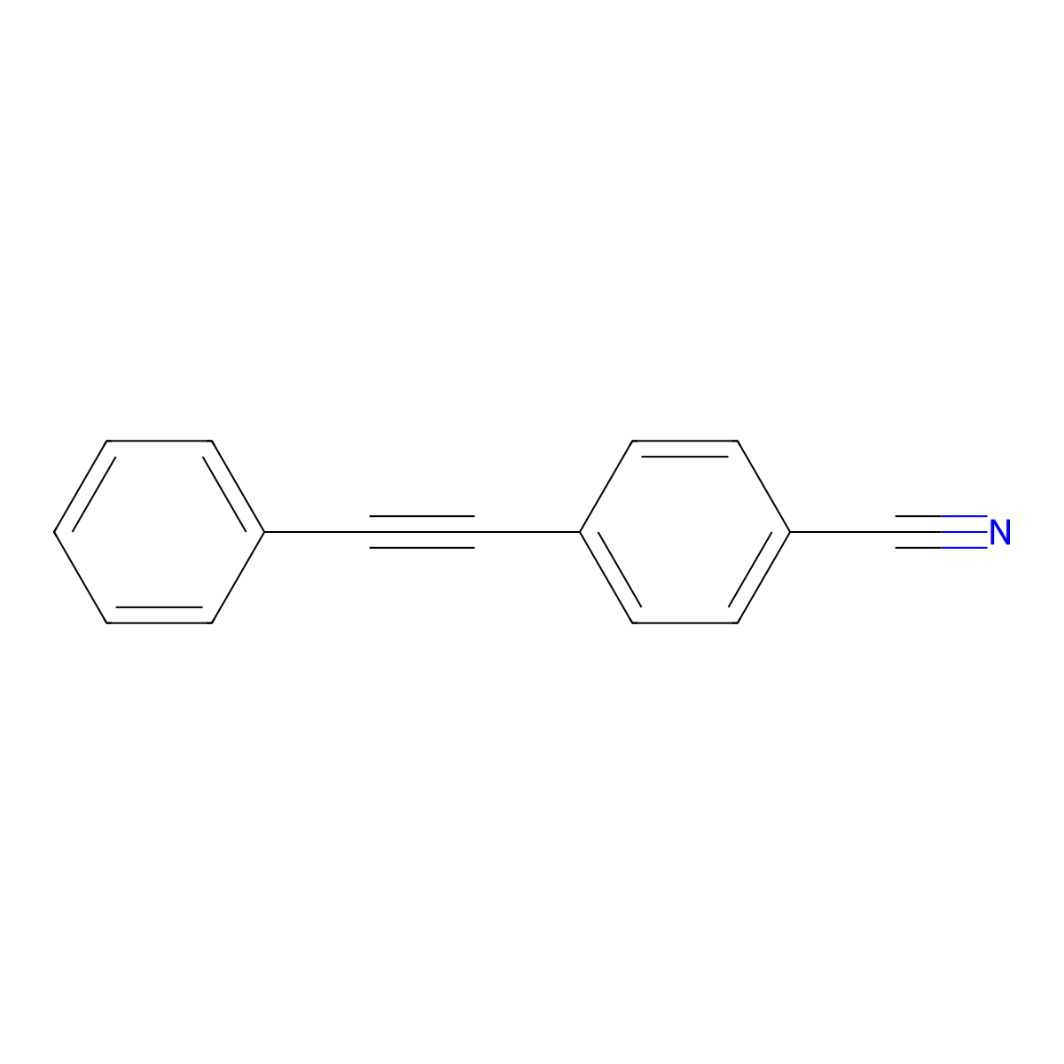 4-(2-Phenyleth-1-ynyl)benzonitrile molecular structure, CAS 29822-79-5