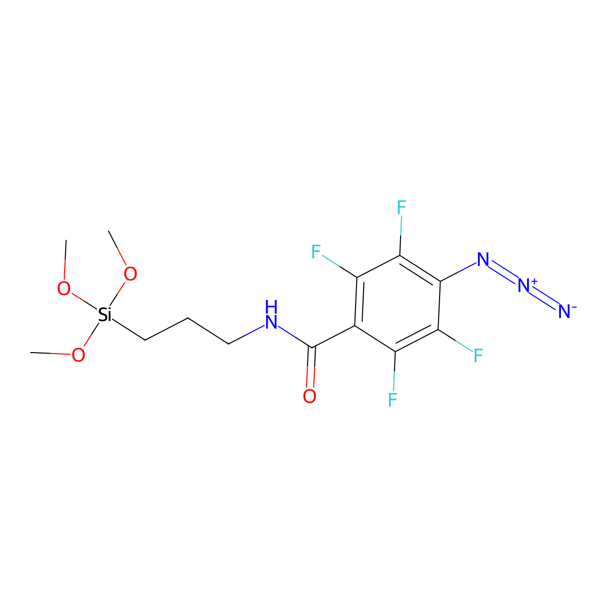 4-Azido-2,3,5,6-tetrafluoro-N-[3-(trimethoxysilyl)propyl]benzamide molecular structure, CAS 298225-03-3