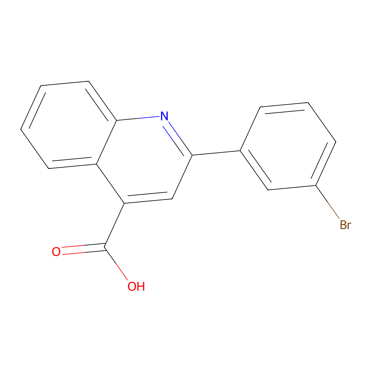 2-(3-Bromophenyl)quinoline-4-carboxylic acid molecular structure, CAS 298230-83-8