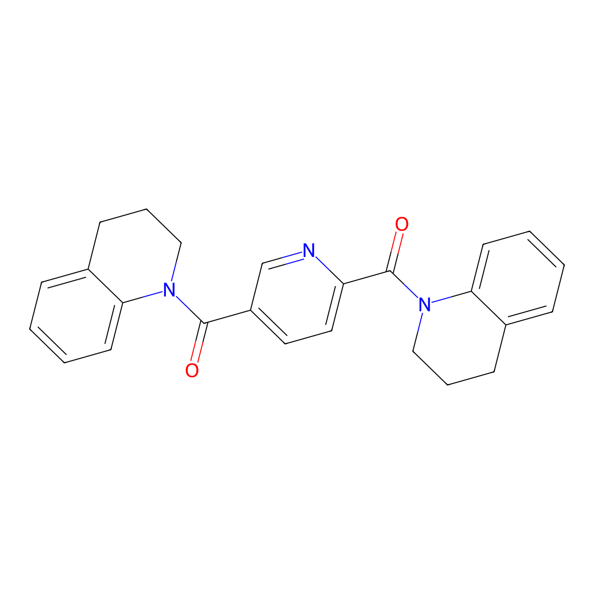 [6-(3,4-dihydro-2H-quinoline-1-carbonyl)pyridin-3-yl]-(3,4-dihydro-2H-quinolin-1-yl)methanone molecular structure, CAS 298230-89-4