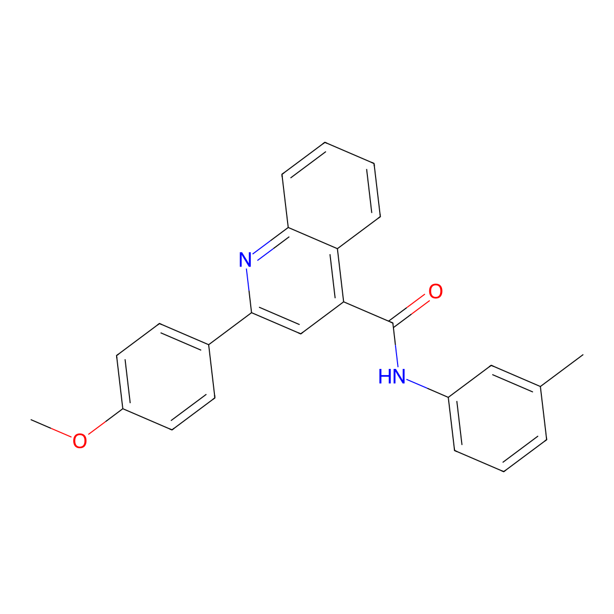 2-(4-methoxyphenyl)-N-(3-methylphenyl)quinoline-4-carboxamide molecular structure, CAS 298230-98-5