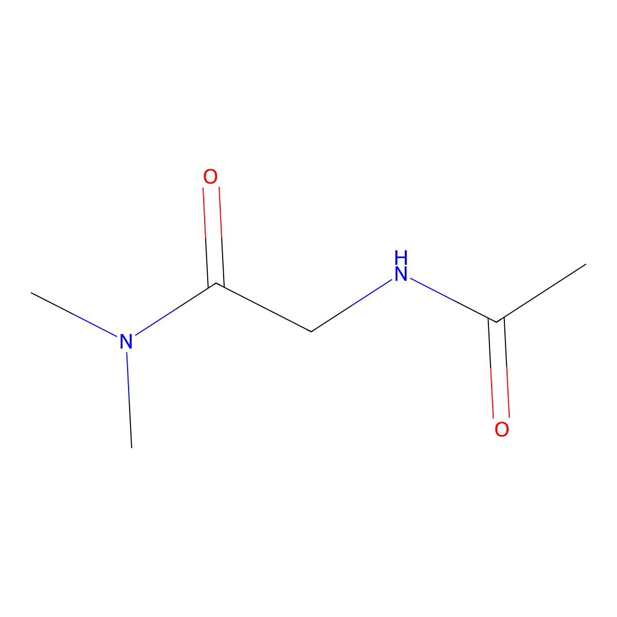 2-acetamido-N,N-dimethylacetamide molecular structure, CAS 29824-30-4