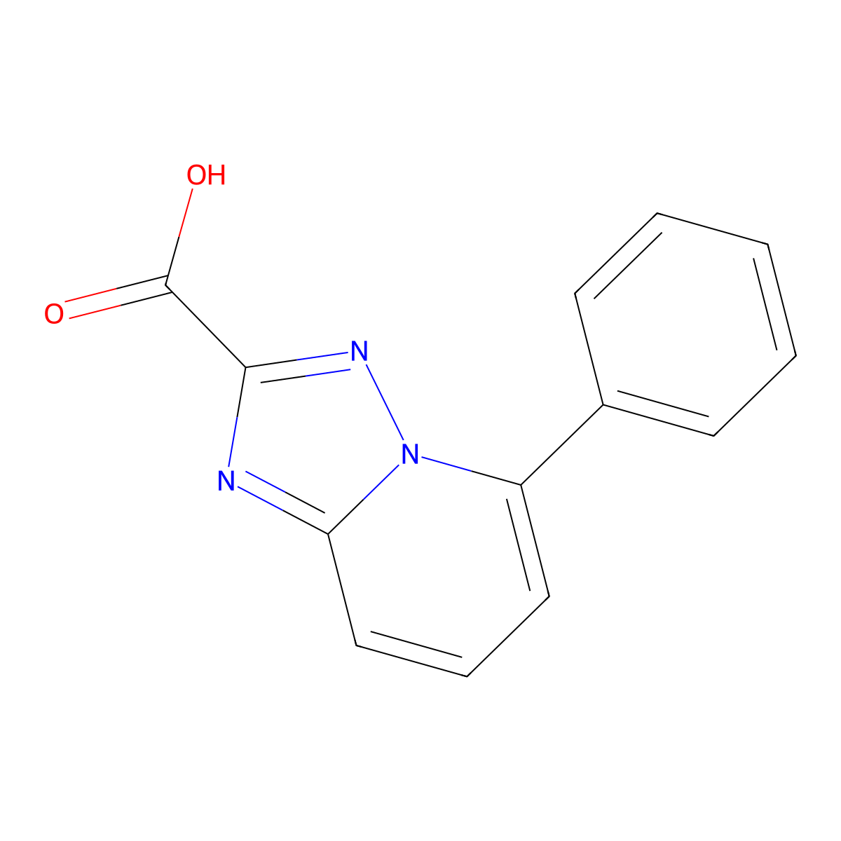 5-Phenyl-[1,2,4]triazolo[1,5-a]pyridine-2-carboxylic acid molecular structure, CAS 2982654-76-0