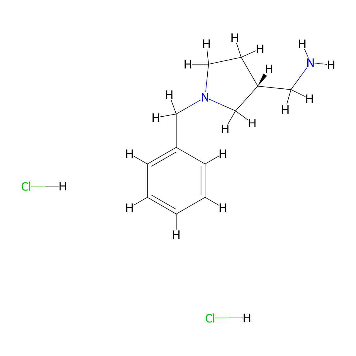 (R)-(1-Benzylpyrrolidin-3-YL)methanamine dihydrochloride molecular structure, CAS 2982732-63-6