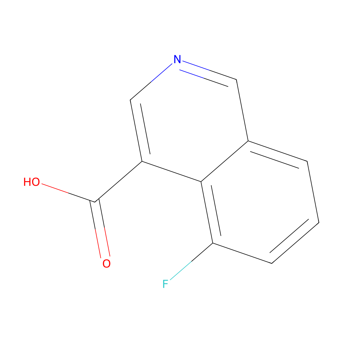 5-Fluoroisoquinoline-4-carboxylic acid molecular structure, CAS 2982740-94-1