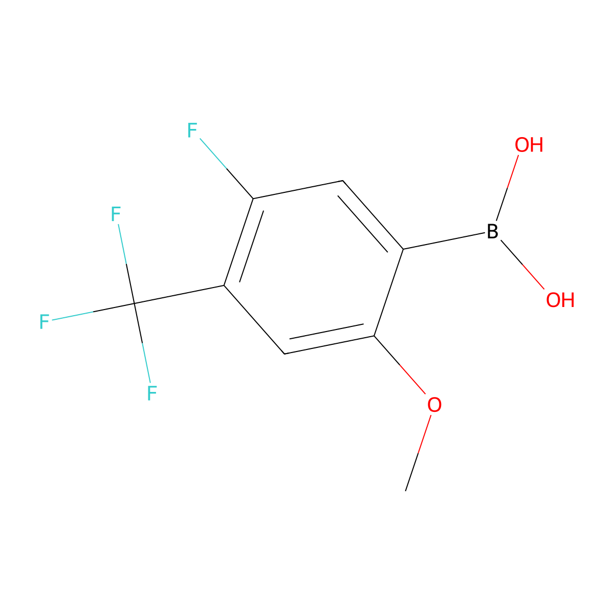 [5-Fluoro-2-methoxy-4-(trifluoromethyl)phenyl]boronic acid molecular structure, CAS 2982798-63-8