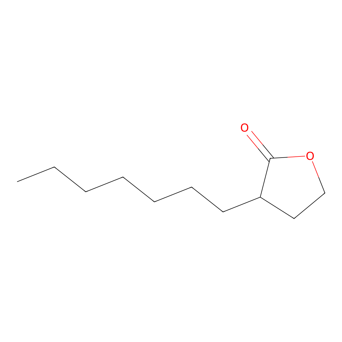 2(3H)-Furanone, 3-heptyldihydro- molecular structure, CAS 2983-21-3