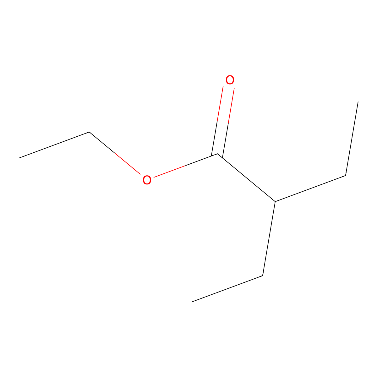 Ethyl 2-ethylbutyrate molecular structure, CAS 2983-38-2