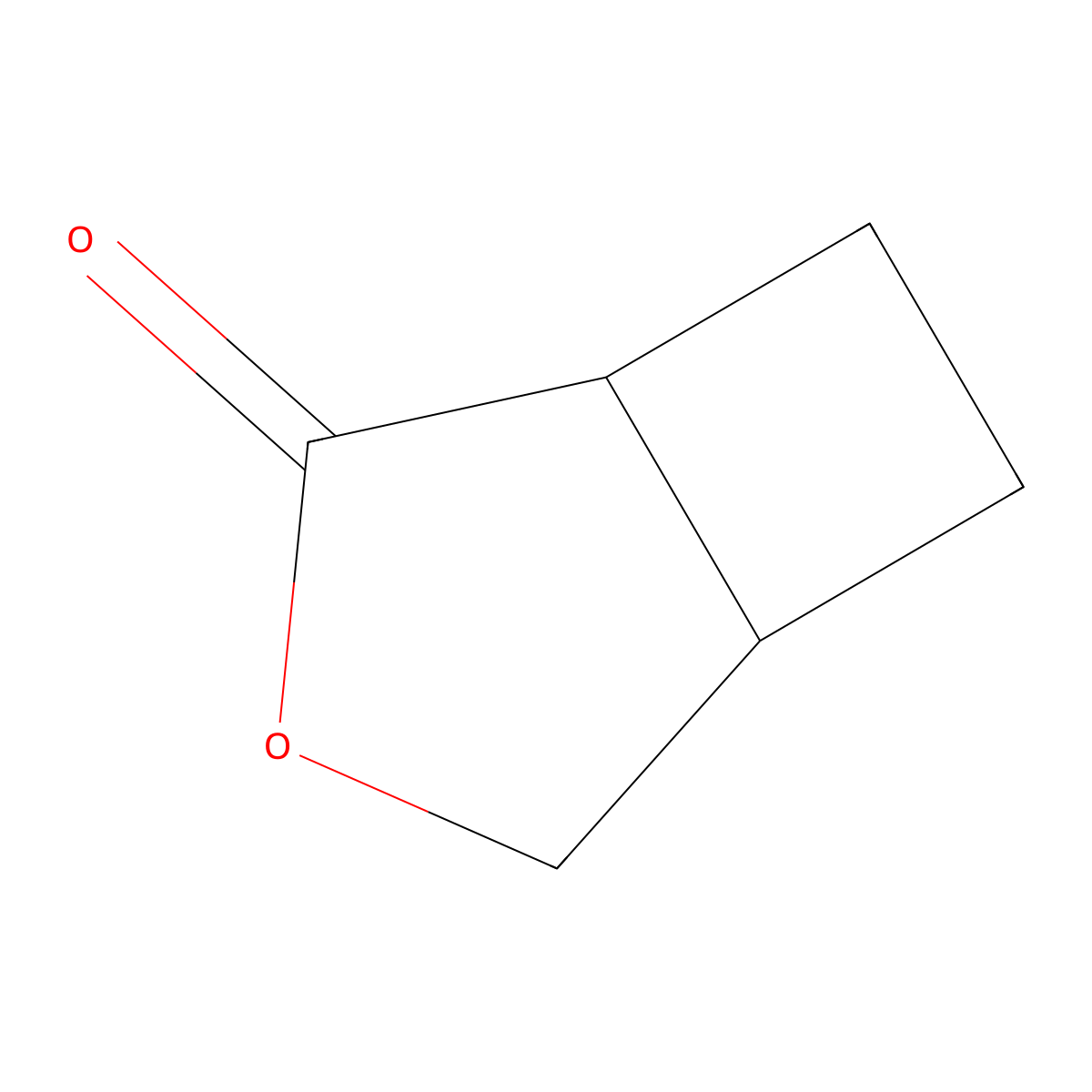 3-Oxabicyclo(3.2.0)heptan-2-one molecular structure, CAS 2983-95-1