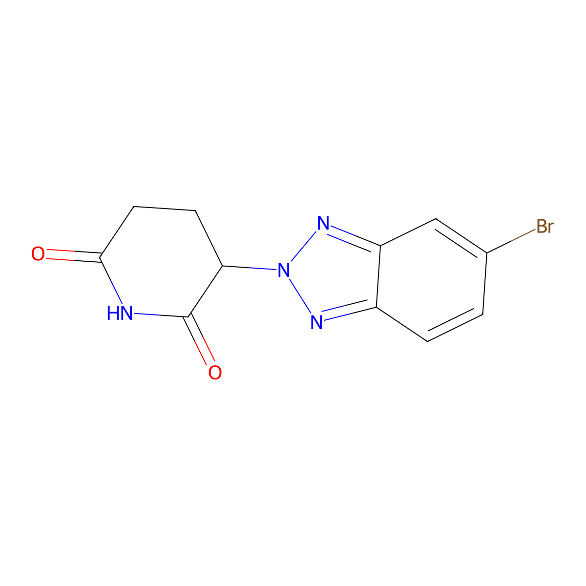 3-(5-Bromo-2H-1,2,3-benZotriaZol-2-yl)piperidine-2,6-dione molecular structure, CAS 2983060-73-5