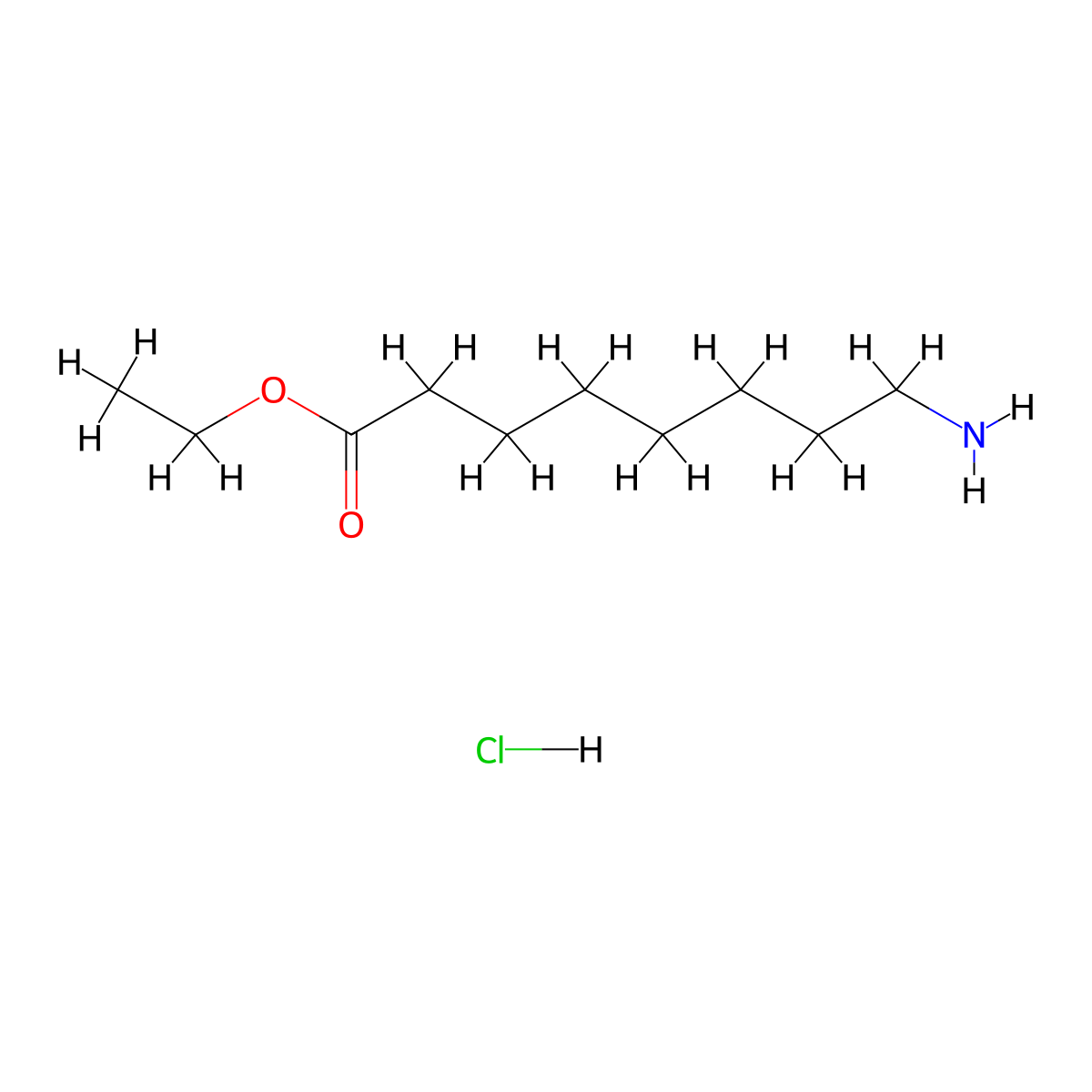 Ethyl 8-aminooctanoate hydrochloride molecular structure, CAS 29833-31-6